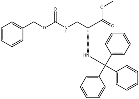 (R)-3-Benzyloxycarbonylamino-2-(trityl-amino)-propionic acid methyl ester Structure