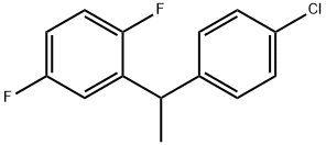 Benzene, 2-[1-(4-chlorophenyl)ethyl]-1,4-difluoro- Structure