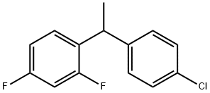 Benzene, 1-[1-(4-chlorophenyl)ethyl]-2,4-difluoro- Structure