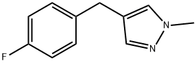 1H-Pyrazole, 4-[(4-fluorophenyl)methyl]-1-methyl- Structure