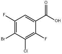 Benzoic acid, 4-bromo-3-chloro-2,5-difluoro- Structure