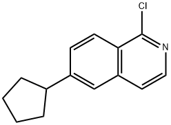 Isoquinoline, 1-chloro-6-cyclopentyl- Structure