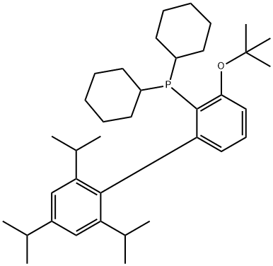 Phosphine, dicyclohexyl[3-(1,1-dimethylethoxy)-2',4',6'-tris(1-methylethyl)[1,1'-biphenyl]-2-yl]- Structure