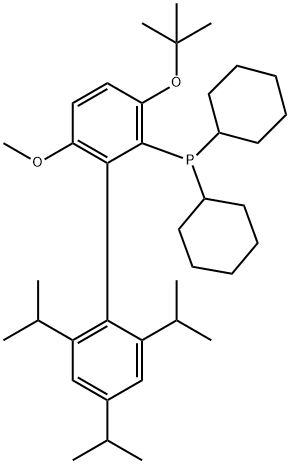 Phosphine, dicyclohexyl[3-(1,1-dimethylethoxy)-6-methoxy-2',4',6'-tris(1-methylethyl)[1,1'-biphenyl]-2-yl]- Structure