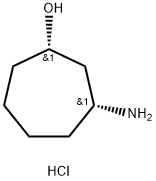 cis-3-Amino-cycloheptanol hydrochloride Structure