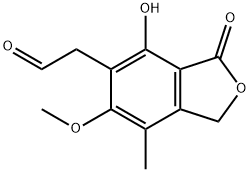 5-Isobenzofuranacetaldehyde, 1,3-dihydro-4-hydroxy-6-methoxy-7-methyl-3-oxo- 구조식 이미지