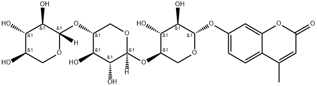 4-Methylumbelliferyl-b-D-xylotrioside Structure