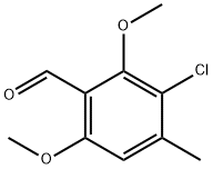 Benzaldehyde, 3-chloro-2,6-dimethoxy-4-methyl- Structure