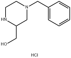 2-Piperazinemethanol, 4-(phenylmethyl)-, hydrochloride (1:2) Structure