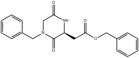 2-Piperazineacetic acid, 3,6-dioxo-4-(phenylmethyl)-, phenylmethyl ester, (2S)- Structure