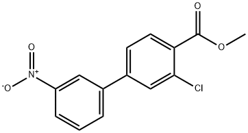 [1,1'-Biphenyl]-4-carboxylic acid, 3-chloro-3'-nitro-, methyl ester 구조식 이미지