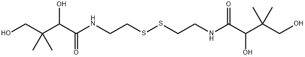 Butanamide, N,N'-(dithiodi-2,1-ethanediyl)bis[2,4-dihydroxy-3,3-dimethyl- Structure