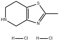 Thiazolo[4,5-c]pyridine, 4,5,6,7-tetrahydro-2-methyl-, hydrochloride (1:2) Structure