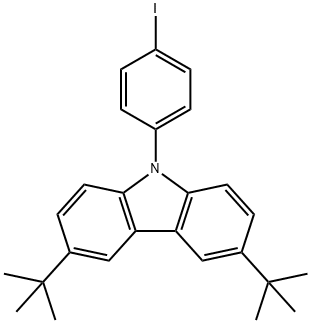 9H-Carbazole, 3,6-bis(1,1-dimethylethyl)-9-(4-iodophenyl)- 구조식 이미지