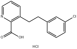 2-Pyridinecarboxylic acid, 3-[2-(3-chlorophenyl)ethyl]-, hydrochloride (1:1) Structure