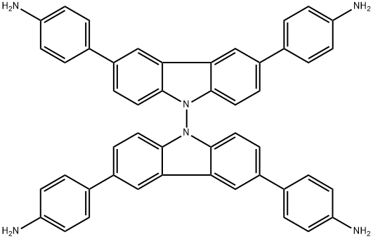 4,4',4",4"'-([9,9'-bicarbazole]-3,3',6,6'-tetrayl)tetraaniline Structure