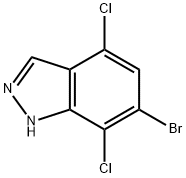 1H-Indazole, 6-bromo-4,7-dichloro- Structure