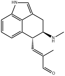 2-Propenal, 2-methyl-3-[(4R,5R)-1,3,4,5-tetrahydro-4-(methylamino)benz[cd]indol-5-yl]-, (2E)- Structure