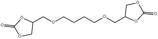 4,4'-[1,4-Butanediylbis(oxymethylene)]bis[1,3-dioxolan-2-one Structure