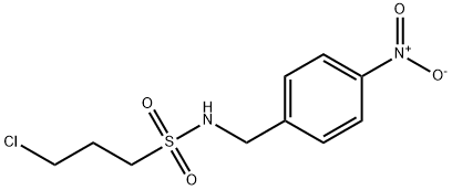 1-Propanesulfonamide, 3-chloro-N-[(4-nitrophenyl)methyl]- Structure
