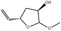 3-Furanol, 5-ethenyltetrahydro-2-methoxy-, (3R,5S)- Structure