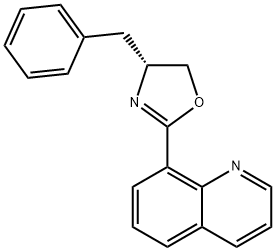 Quinoline, 8-[(4R)-4,5-dihydro-4-(phenylmethyl)-2-oxazolyl]- Structure