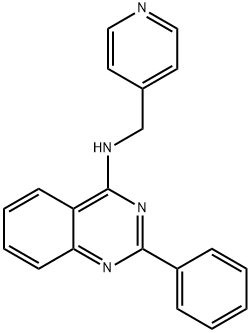 4-Quinazolinamine, 2-phenyl-N-(4-pyridinylmethyl)- Structure