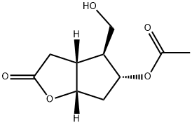 2H-Cyclopenta[b]furan-2-one, 5-(acetyloxy)hexahydro-4-(hydroxymethyl)-, (3aR,4S,5R,6aS)- Structure