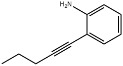 Benzenamine, 2-(1-pentyn-1-yl)- 구조식 이미지