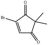 4-Cyclopentene-1,3-dione, 4-bromo-2,2-dimethyl- Structure