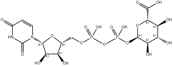 (2S,3S,4R,5R,6R)-6-[[[(2S,3S,4R,5R)-5-(2,4-dioxopyrimidin-1-yl)-3,4-dihydroxy-oxolan-2-yl]methoxy-hydroxy-phosphoryl]oxy-hydroxy-phosphoryl]oxy-3,4,5-trihydroxy-oxane-2-carboxylic Structure