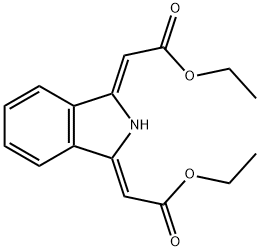 Acetic acid, 2,2'-(1H-isoindole-1,3(2H)-diylidene)bis-, 1,1'-diethyl ester, (2Z,2'Z)- Structure