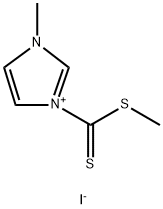 3-Methyl-1-
[(methylsulfanyl)methanethioyl]-1H-
imidazol-3-ium iodide Structure