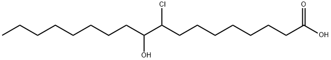 Octadecanoic acid, 9-chloro-10-hydroxy- Structure