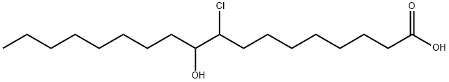 Octadecanoic acid, 9-chloro-10-hydroxy- 구조식 이미지