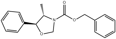 3-Oxazolidinecarboxylic acid, 4-methyl-5-phenyl-, phenylmethyl ester, (4S,5S)- 구조식 이미지
