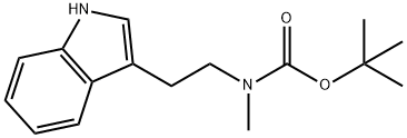 Carbamic acid, N-[2-(1H-indol-3-yl)ethyl]-N-methyl-, 1,1-dimethylethyl ester 구조식 이미지