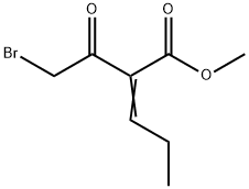 2-Pentenoic acid, 2-(2-bromoacetyl)-, methyl ester Structure