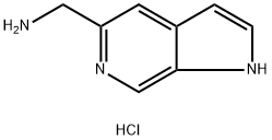 1H-Pyrrolo[2,3-c]pyridine-5-methanamine, hydrochloride (1:2) Structure