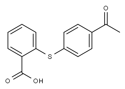 Benzoic acid, 2-[(4-acetylphenyl)thio]- Structure