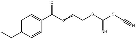 Carbonimidodithioic acid, cyano-, 3-(4-ethylphenyl)-3-oxo-1-propenyl methyl ester (9CI) Structure