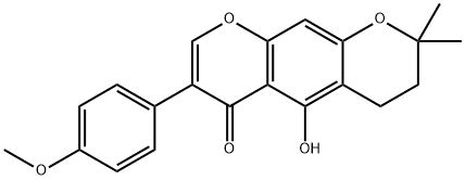 2H,6H-Benzo[1,2-b:5,4-b']dipyran-6-one, 3,4-dihydro-5-hydroxy-7-(4-methoxyphenyl)-2,2-dimethyl- (9CI) Structure