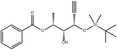 5-Hexyne-2,3-diol, 4-[[(1,1-dimethylethyl)dimethylsilyl]oxy]-, 2-benzoate, (2R,3R,4S)- 구조식 이미지