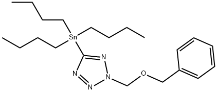 2H-Tetrazole, 2-[(phenylmethoxy)methyl]-5-(tributylstannyl)- Structure