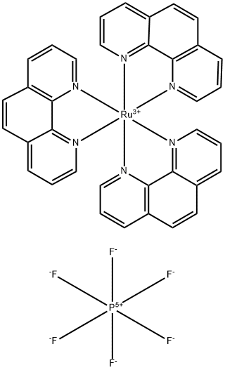 Ruthenium(3+), tris(1,10-phenanthroline-N1,N10)-, (OC-6-11)-, tris[hexafluorophosphate(1-)] (9CI) Structure