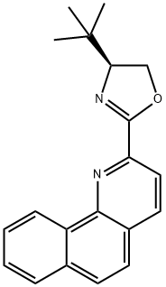 Benzo[h]quinoline, 2-[(4S)-4-(1,1-dimethylethyl)-4,5-dihydro-2-oxazolyl]- Structure