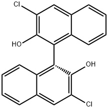 [1,1'-Binaphthalene]-2,2'-diol, 3,3'-dichloro-, (1R)- Structure