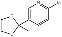 Pyridine, 2-bromo-5-(2-methyl-1,3-dioxolan-2-yl)- Structure