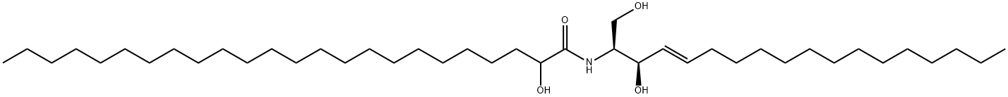 Tetracosanamide, 2-hydroxy-N-[(1S,2R,3E)-2-hydroxy-1-(hydroxymethyl)-3-heptadecen-1-yl]- Structure