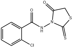 2-chloro-N-(4-oxo-2-sulfanylidene-1,3-thiazolidin-3-yl)benzamide 구조식 이미지